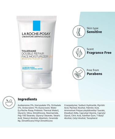 La Roche-Posay Toleriane Double Repair UV SPF 30 Moisturizer with Niacinamide & Glycerin - Buy Online on SooperMarket.com