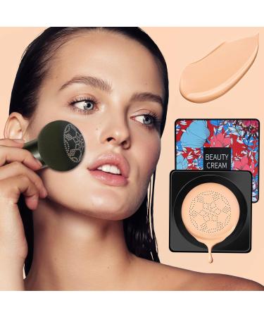 Lovelycat Mushroom Head Air Cushion BB Cream Even Skin Tone Makeup Base PrimerConcealer Lasting Nude Makeup Moisturizing Brightening Pigment CC Liquid Foundation (C-2PC) - Buy Online on SooperMarket.com