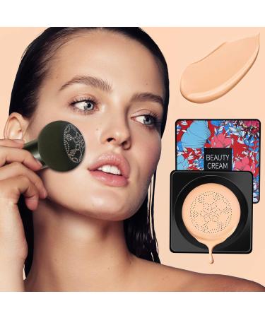 Lovelycat Mushroom Head Air Cushion BB Cream Even Skin Tone Makeup Base PrimerConcealer Lasting Nude Makeup Moisturizing Brightening Pigment CC Liquid Foundation (C-lvory) - Buy Online on SooperMarket.com