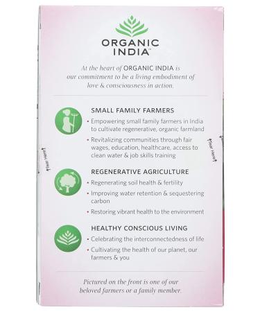 Organic India Tulsi Hibiscus Tea Infusion - 18 Count - Herbal Wellness Brew - Buy Online on SooperMarket.com