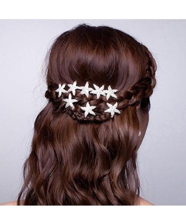 6pcs U Shape Starfish Hair Pins | Elegant Wedding Party Accessory - International Shipping - Buy Online on SooperMarket.com