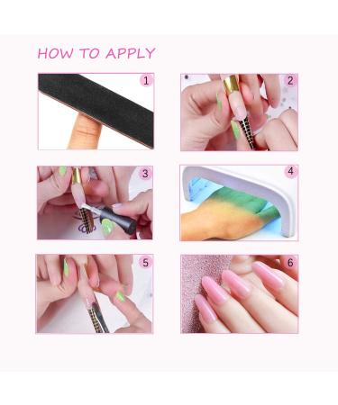 200Pcs Long Nail Forms for Acrylic & Gel Nails - Durable Extension Tips with Numbered Stickers - Buy Online on SooperMarket.com