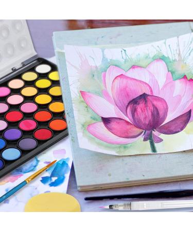 Funto Watercolor Set - 48 Color Paint with Brushes, Water Brush Pens, Pad, Tape, Sponge, Palette - Painting Kit for Kids, Adults, Beginners - Buy Online on SooperMarket.com