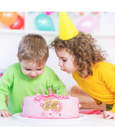Happy Birthday Cake Topper 2Pcs Gold Cake Decoration Glitter Gold Acrylic Cake Topper Happy Birthday Cupcake Toppers Supplies for Birthday Cake for Man Boys Women Girls Theme Birthday Party Decor - Buy Online on SooperMarket.com