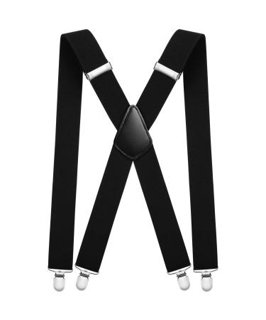 Aomig braces for men extra very wide 3.5 cm with very strong 4 metal clips adjustable and elastic unit size for men and women x style