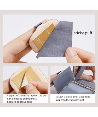 100pcs Bamboo Charcoal Oil Blotting Sheets - Portable Absorption Paper & Makeup Puff with Mirror Case for Oily Skin - Does Not Remove Makeup - Buy Online on SooperMarket.com