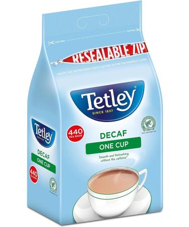 Tetley One Cup Decaf Tea 440 Tea Bags 1KG - Buy Online on SooperMarket.com