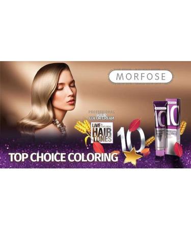 Morfose 10 Professional Hair Colour Cream 100 ml No. 8.11 Intense Light Ash Auburn - Buy Online on SooperMarket.com