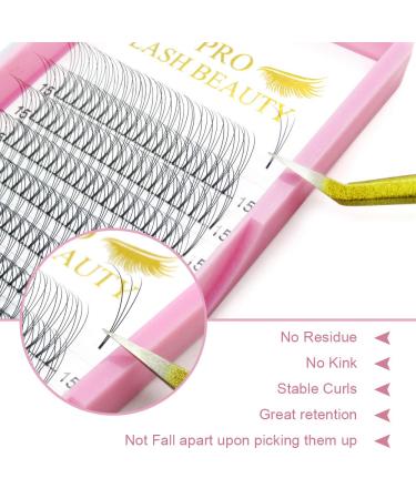 3D D Curl 0.10mm Short Stem Eyelash Extensions - Finished Compartment Volume Lashes (12 Pieces) - Buy Online on SooperMarket.com