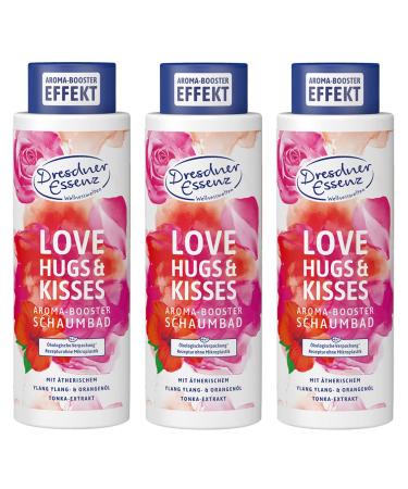 Pack of 3 Dresdner Essenz Bubble Bath Love Hugs and Kisses 3 x 500 ml Bath Additive Vegan