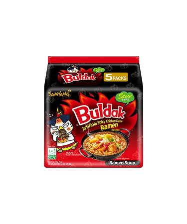 Samyang Buldak Stew Type Hot Chicken Noodle Challenge Ramen (Pack of 5) by CNMART