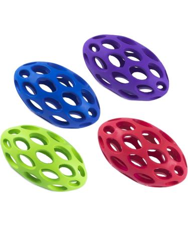Buy JW Pets Hol-ee Football Small - Yellow Blue Red | Durable Dog Toy - International Shipping Available - Buy Online on SooperMarket.com
