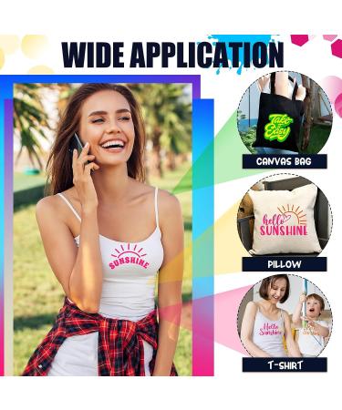 Tintnut Neon PU HTV 12x10 inch - 10 Sheets, 5 Assorted Colors | Easy Weed Iron on Vinyl Bundle for DIY T-Shirts - Buy Online on SooperMarket.com