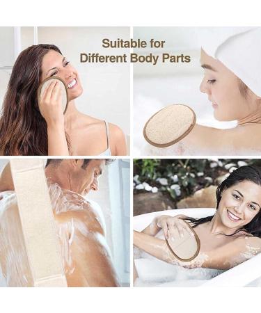 Natural Egyptian Shower Loofah Sponge | 2PCS Exfoliating Body Scrubber Pad for Men & Women | Healthy Bath Massage Brush Loofah - Buy Online on SooperMarket.com