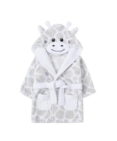 Baby Novelty Dressing Gown Cute Animal Hooded Face Detail 6-12 12-18 18-24 2-3 3-4 4-5 5-6 Giraffe 6-12 Months
