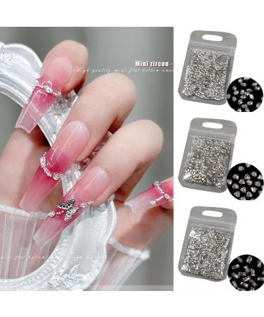 1440Pcs Flatback Rhinestones Nails Art For DIY Projects And Clothing Embellishments Crafts And Sewing Nails Art Decoration 03 small trapezoid - Buy Online on SooperMarket.com
