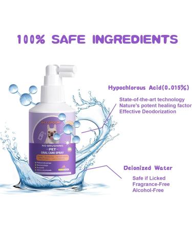 BOZILY HICC Groom! Pet Clean Teeth Spray + Finger Brush | Dental Care Spray for Dogs & Cats | Targets Tartar & Plaque | Eliminates Bad Breath | 50ml (2Pcs) - Buy Online on SooperMarket.com