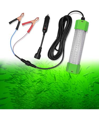 Ankey 12V 100W 6000 Lumen IP68 Led Fish Bait Crappie Luring Light Submersible Fishing Light Attractants Underwater Night Fishing Lure Bait Finder with Super Long 24.6 Ft Power Cord