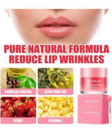 Lip Mask - Lip Sleeping Mask - Lip Sleep Mask Overnight Lip Skincare Lip Oils - Lip Moisturiser for Dry Chapped Peeling Cracked Lips Fades Lip Lines Lip Balm for Moisture Lip Care - Buy Online on SooperMarket.com