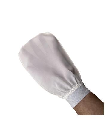 Premium Turkish Hammam Peeling Glove - 100% Silk Kessa Glove for Body Exfoliation | Spa & Shower Essential for Men & Women - Feel Fine (Silver) - Buy Online on SooperMarket.com