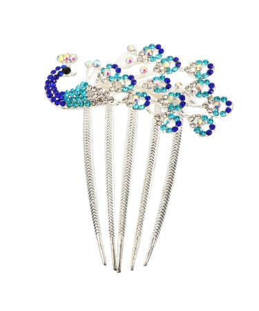 MUSISALY Diamond Phoenix Hair Comb Bride Hair Clip Rhinestone Barrette Comb Flower Girl Hair Clip Hair Combs for Women Bridal Headpieces for Wedding Flower Girl Barrette Wedding Hair Alloy