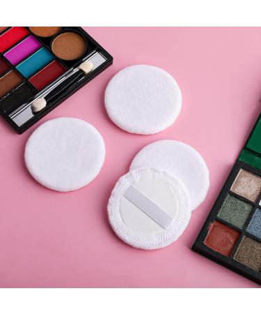 Sibba Loose Powder Puffs - 12 Round Velours Makeup Applicators & Compact Containers for Foundation & Cream | White - Buy Online on SooperMarket.com
