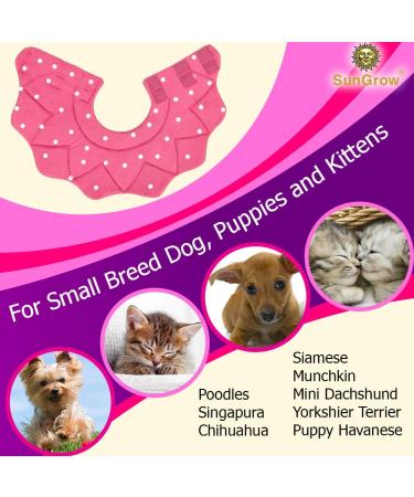 SunGrow Soft Cat Recovery Cone Collar for Easy Nail Cutting - Pink Polka (S 7.5-9 Neck) - Buy Online on SooperMarket.com