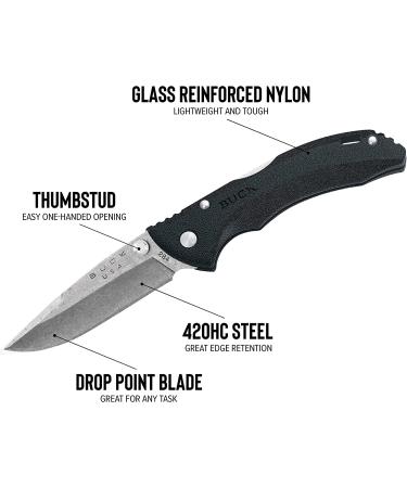 Buck Knives 284 Bantam One-Hand Opening Folding Knife in Black - Durable and Easy-to-Use - Buy Online on SooperMarket.com