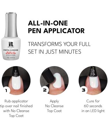 Red Carpet Manicure Insta-Chrome Pen for Mirror Nails | Easy Rub-On Application | Multiple Looks Over Light & Dark Colors | Red Glaze | 0.02 Oz. - Buy Online on SooperMarket.com
