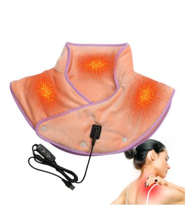 Puzzlegame Neckenheizkissen - Warmer scarf shoulder warmer - fast heating heating pillows with 3 heating levels safe shoulder warmer heated scarf for women and men shoulder -neck cramps pink