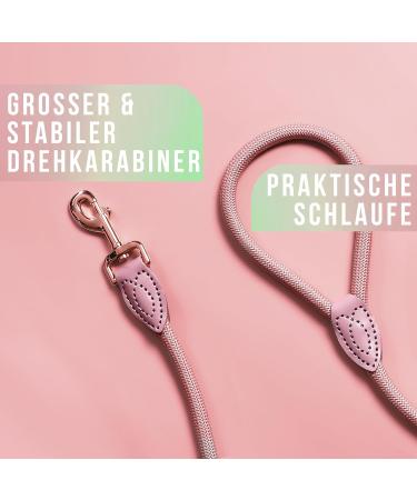 Shop 1.2m No Tangle Dog Training Leash for Medium to Large Dogs Robust Braided Design & Hand Loop Mauve Color - Buy Online on SooperMarket.com