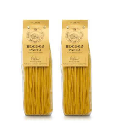 Morelli Pasta Egg Tagliolini Italian Pasta -Gourmet Pasta - Handmade in Small Batches - Imported Italian Pasta Noodles - Durum Wheat Semolina Pasta - 8.8 Oz / 250gr (Pack of 2) 8.8 Ounce (Pack of 2)