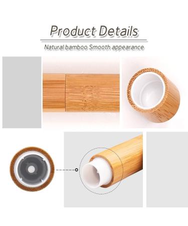 6 Refillable Bamboo Lip Balm Tubes - Merysan 5ml Empty Lipstick Sleeves for DIY Homemade Lip Balm - Buy Online on SooperMarket.com