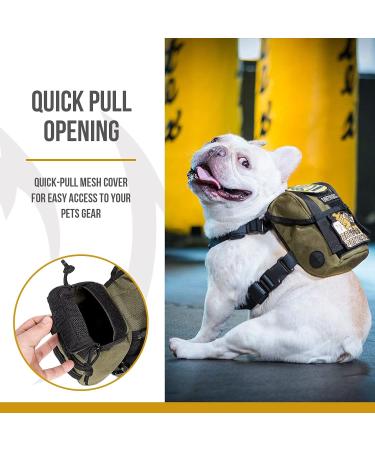 OneTigris Ranger Green X-Small Dog Pack Backpack for Camping, Hiking, and Walking with Litter Bag Exit - Buy Online on SooperMarket.com