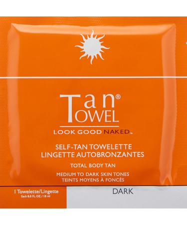 Tan Towel Total Body Tan Dark 0.25 fl. oz. - Instant Sun-Kissed Glow - Buy Online on SooperMarket.com