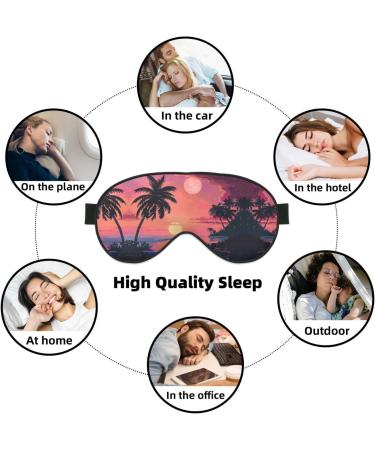 Buy SSIMOO Tropical Sunset Soft Sleep Eye Mask | Breathable Eye Patch for Travel & Relaxation - Black - Buy Online on SooperMarket.com