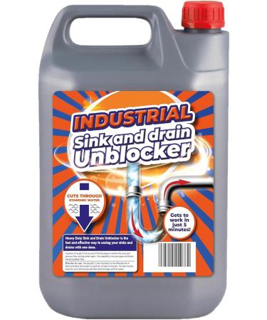 5 Litre Heavy Duty Sink & Drain Unblocker Strong Cleaning Liquid Plug Hole Toilet Cleaner Tool For Home Office Garage & Shops (1 x 5 Litre) - Buy Online on SooperMarket.com