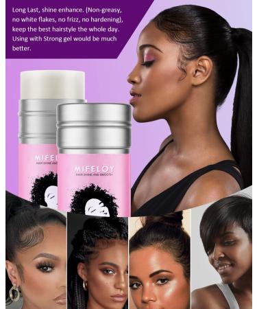 Hair Wax Stick Pomade for Smoothing Flyaways & Frizz Control - Long Lasting Styling Cream Gel for Women - Slick Back Hair Glue Wigs - Edge Control Brush - Natural 1.35 Ounce (Pack of 1) - Buy Online on SooperMarket.com