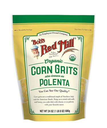 Bob's Red Mill Organic Corn Grits / Polenta (24 Ounce Pack of 2)