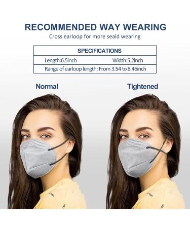 HUHETA KN95 Face Mask 60 Pack 5-Ply Breathable Safety Mask 95% Filter Efficiency - Individually Wrapped, Multicolored Cup Dust Masks - Buy Online on SooperMarket.com