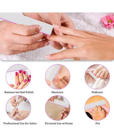 Professional 80/80 Grit Nail Files - Double Sided Emery Board for Acrylic and Gel Nails - Coarse Nail File for Home and Salon Use - 50pcs - Buy Online on SooperMarket.com