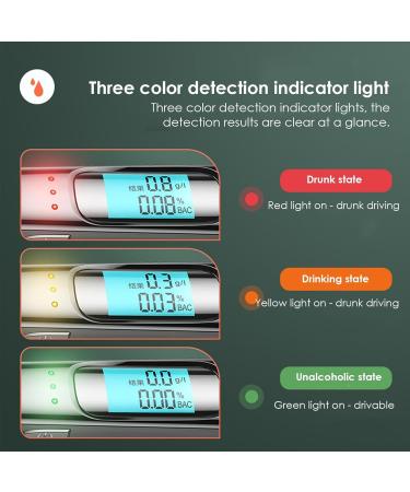 Digital Alcohol Tester LED Display Drunk Driving Tester Breathalyzer Tester Highly Accurate Alcohol Blower Tester for Party Driver Personal & Professional Use - Buy Online on SooperMarket.com