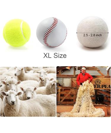 BienStylife 4-Pack Wool Dryer Balls Reusable Laundry Balls for Dryer Natural Fabric Softeners and Wrinkle Release Organic and Eco Wool Dryer Ball for Pet Hair Removal Dryer Sheets Drying Ball - Buy Online on SooperMarket.com