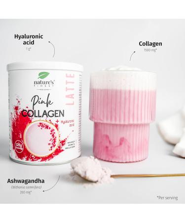 Nature's Finest by Nutrisslim Pink Latte with Collagen and Hyaluronic Acid 125 g | Coconut and Vanilla Flavored Drink Lactose and Sugar Free (1) - Buy Online on SooperMarket.com