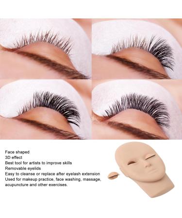 3D Face Eyelash Extension Practice Model | Removable Eyelids Makeup Training Tool - International Shipping - Buy Online on SooperMarket.com