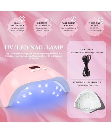 PEACECOLOR Gel Nail Kit 23Pcs Sets with 36W UV/LED Lamp - Professional Manicure Tools for Halloween Xmas - KAP0022 - Buy Online on SooperMarket.com