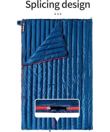 Naturehike 1.26lbs Ultralight 800 Fill Power Goose Down Sleeping Bag - Compact & Lightweight Envelope Sleeping Bag for Hiking/Camping - Dark Blue - Buy Online on SooperMarket.com