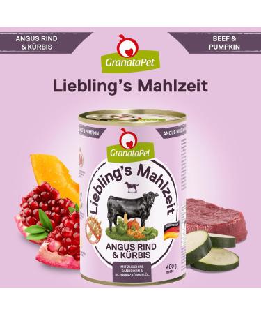 Granapet Liebling's Angus Beef & Pumpkin Wet Dog Food | Grain-Free No Sugar Additives | 6 x 400g Single Feed Pack - Buy Online on SooperMarket.com