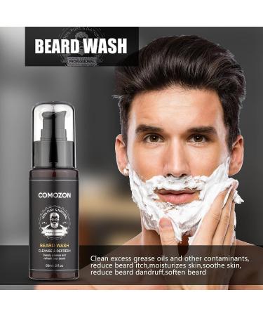 6-in-1 Beard Growth Kit with Oil, Balm, Wash, Brush, Comb & Scissors - Beard Care Gift for Men - Buy Online on SooperMarket.com