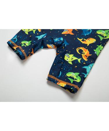Bonverano Baby Boys Swimsuit - Short-Sleeve Zipper One Piece, UPF 50+ Sun Protection, Colorful Shark Design | 12-18 Months - Buy Online on SooperMarket.com